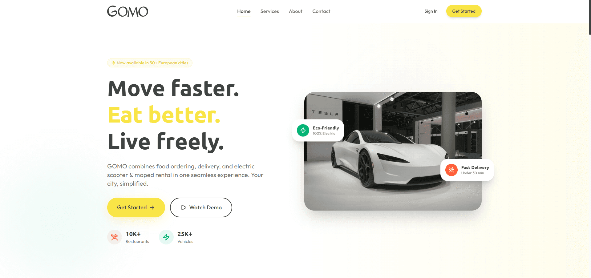 GoMo — Digital Platform — Landing Page