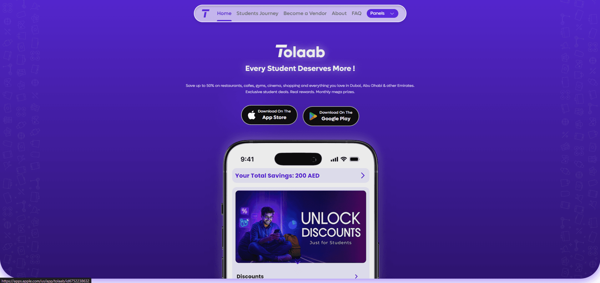 Tolaab — Educational Platform — Landing Page